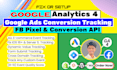 fix or setup google ads conversion tracking, ga4, pixel server side tracking GTM