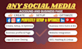 create any social media account and business pages