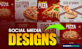 create fast food social media post designs