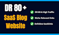 do sass guest posts and link inserts on DR 80 saas websites