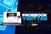 do a professional facebook or twitter header, banner or post