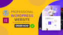 develop a wordpress website from scratch