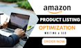 write amazon product description and SEO with amazon listing optimization
