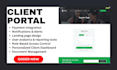 client portal dashboard website admin portal multi user wordpress website