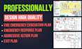 design fire emergency evacuation plan, egress plan, fire escape plan