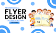 design educational flyer, school poster and food banners