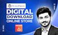 create a digital downloads wordpress website