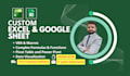 build custom excel spreadsheet and google sheets