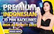 do high quality contextual seo dofollow indonesian backlinks high da DR