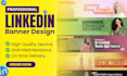 design professional linkedin banner, header and cover