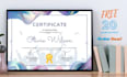 custom certificate design with 20 name entries