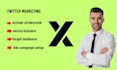 run targeted twitter ads, create and optimize account