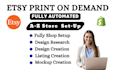 setup shopify etsy print on demand store printful printify pod products upload