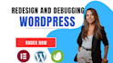 urgently redesign and customize wordpress fix elementor errors and debugging