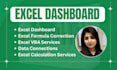 create excel dashboard , formula , vba , data analysis and data visulization