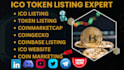 list your ico, coin or token on top cex and dex coinmarketcap coingecko lbank