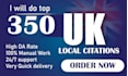 create 350 UK local citations to boost your local SEO rankings