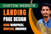 do custom website, landing page design using webflow, unbounce and wordpress