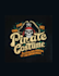 design character cartoon skull pirate logo