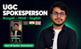 create ugc spokesperson videos in bengali, hindi, english