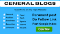 publish guest post on general blog with dofollow seo backlinks