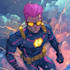 draw a unique superhero comic cartoon character
