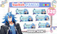 create vtuber twitch panels, overlay for your stream