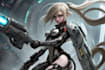 make a sci fi character and sci fi art