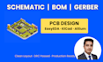 design professional pcb with schematic bom and gerber files