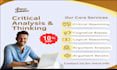 do critical thinking, critical analysis, data analysis and case study