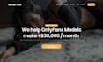 design onlyfans agency website, modeling website, management website