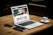 put your logo or website on a laptop screen mockup