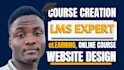 setup skool thinkific teachable wix kajabi online course website, upload videos