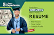 design ats CV, professional resume, cover letter and linkedin optimization