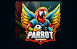 do unique parrot esport mascot logo for your company