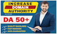 increase your website domain authority moz da 50 plus with SEO