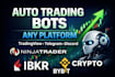 build pinescript ninjatrader ibkr mt5 schwab telegram discord crypto trading bot