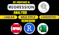 do linear, multiple, and logistic regression analysis using r, python and excel