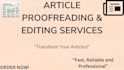 proofread and edit articles