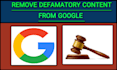 delete remove erase unwanted article news and negative links from google
