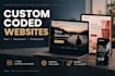 build a custom coded business website with hosting and domain