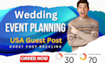 publish wedding event planning article with USA guest post backlink