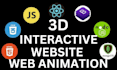develop webgl 3d websites, web animation interactive three js