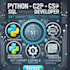 write python code script c python programming cpp sql database c sharp project