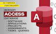 develop ms access database access assignments projects query