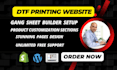 design dtf printing website using wordpress