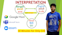 provide bengali, hindi, english interpretation for meetings
