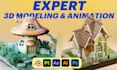 create stylized, low poly 3d models, game props, asset packs