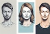 design your portrait vector art illustration