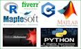 custom matlab, python, maple, mathematica, c, mathematics programming codes